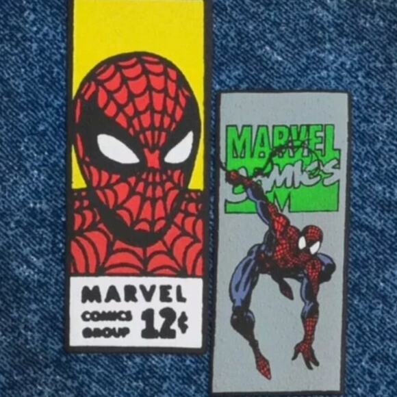 Marvel x Disney Spider-Man 60th Anniversary Spirit Jersey Hoodie S Blue - Picture 4 of 10